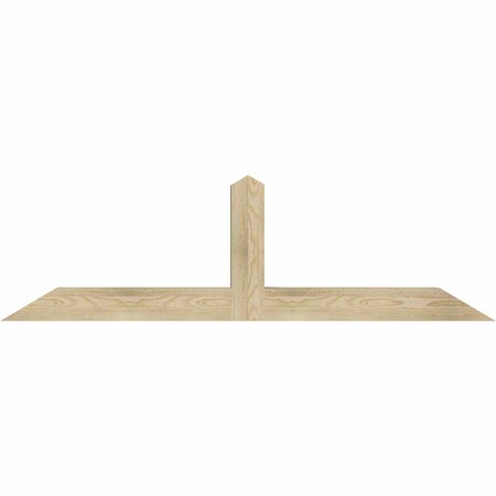 Ekena Millwork Portland Rough Sawn Timber Gable Bracket, Douglas Fir, 60"W x 17"H x 4"D x 4"F, 7/12 Pitch GBW060X17X0404POR00RDF